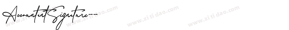 AccountantSignature-字体转换