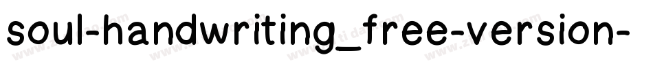 soul-handwriting_free-version字体转换