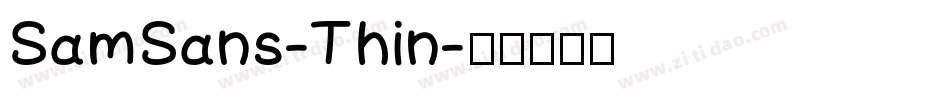 SamSans-Thin字体转换