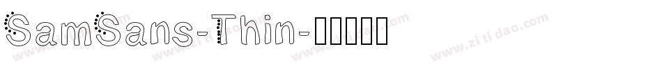 SamSans-Thin字体转换