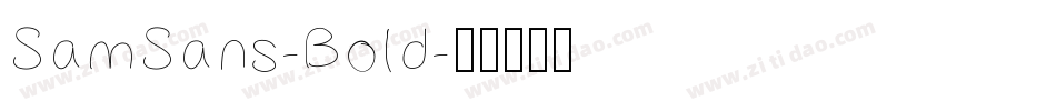SamSans-Bold字体转换