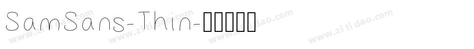 SamSans-Thin字体转换