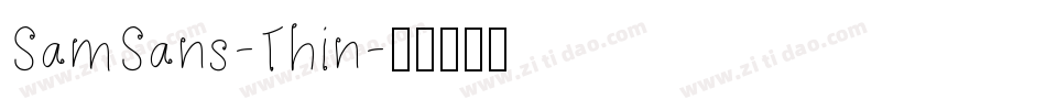 SamSans-Thin字体转换