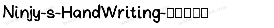 Ninjy-s-HandWriting字体转换