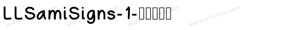 LLSamiSigns-1字体转换