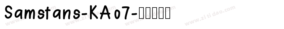 Samstans-KAo7字体转换