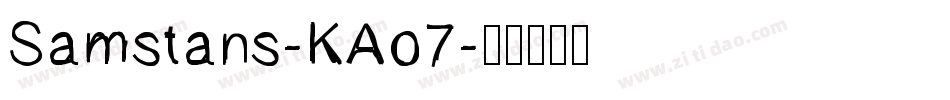 Samstans-KAo7字体转换
