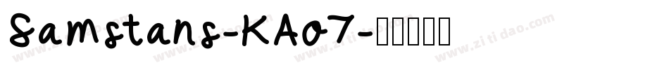 Samstans-KAo7字体转换