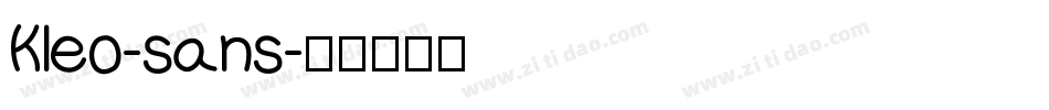 Kleo-sans字体转换