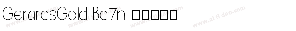 GerardsGold-Bd7n字体转换