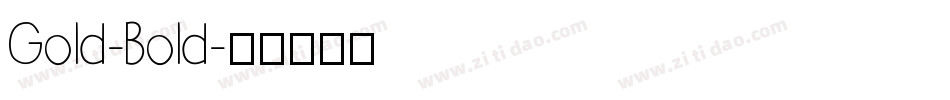 Gold-Bold字体转换