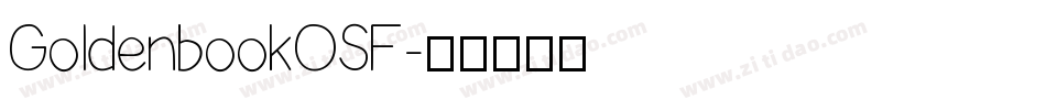 GoldenbookOSF字体转换