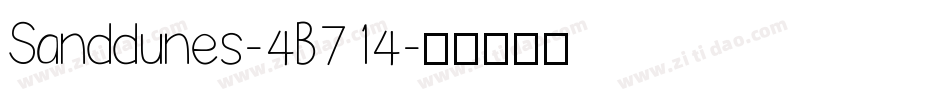 Sanddunes-4B714字体转换