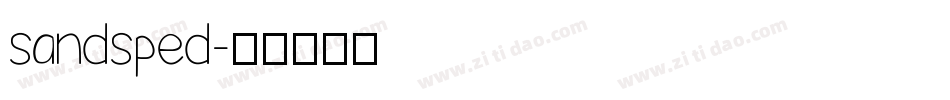 sandsped字体转换