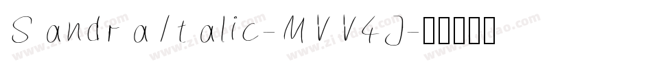 SandraItalic-MVV4J字体转换