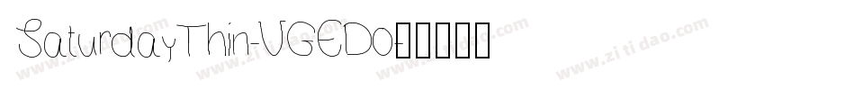 SaturdayThin-VGED0字体转换