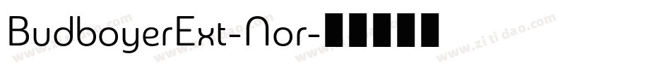 BudboyerExt-Nor字体转换