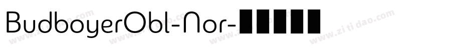 BudboyerObl-Nor字体转换