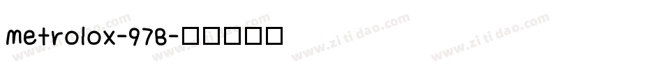 Metrolox-97B字体转换