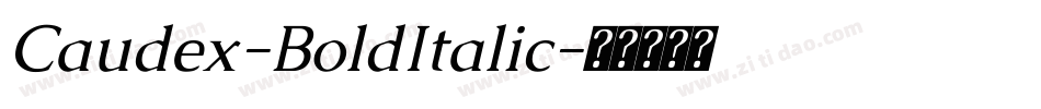 Caudex-BoldItalic字体转换