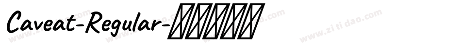 Caveat-Regular字体转换