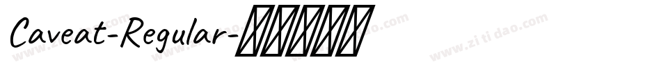 Caveat-Regular字体转换