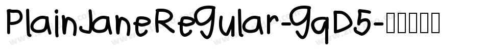 PlainJaneRegular-gqD5字体转换