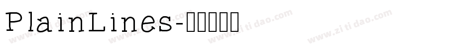 PlainLines字体转换