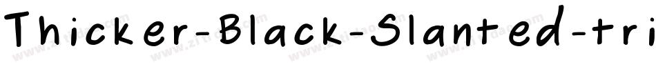 Thicker-Black-Slanted-trial字体转换