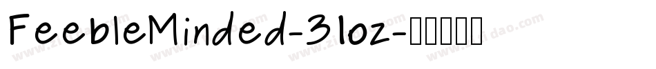 FeebleMinded-31oz字体转换