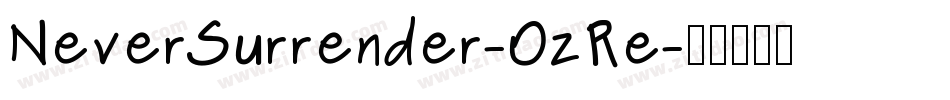 NeverSurrender-OzRe字体转换