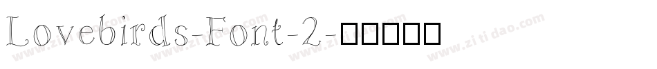 Lovebirds-Font-2字体转换