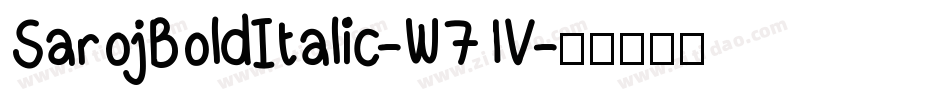 SarojBoldItalic-W71V字体转换