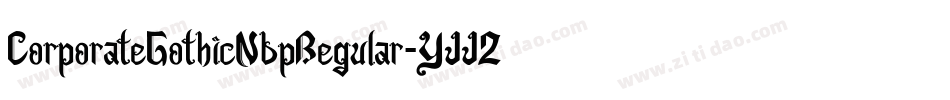 CorporateGothicNbpRegular-YJJ2字体转换
