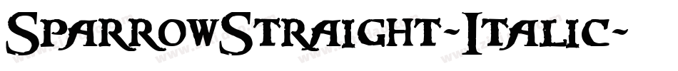 SparrowStraight-Italic字体转换