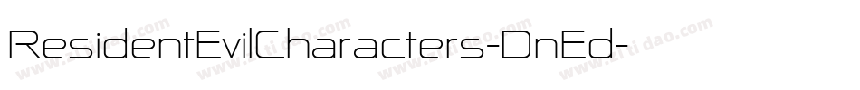 ResidentEvilCharacters-DnEd字体转换