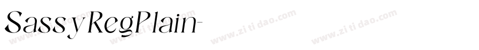 SassyRegPlain字体转换