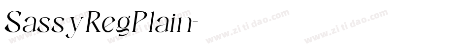 SassyRegPlain字体转换