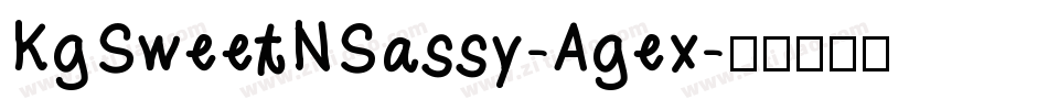 KgSweetNSassy-Agex字体转换