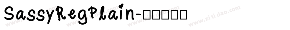 SassyRegPlain字体转换