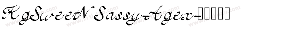 KgSweetNSassy-Agex字体转换