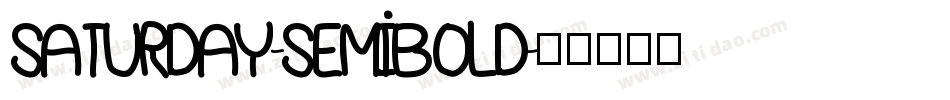 Saturday-SemiBold字体转换