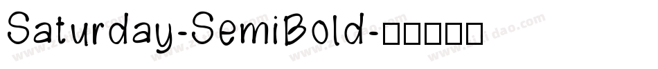 Saturday-SemiBold字体转换