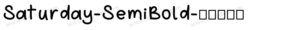 Saturday-SemiBold字体转换