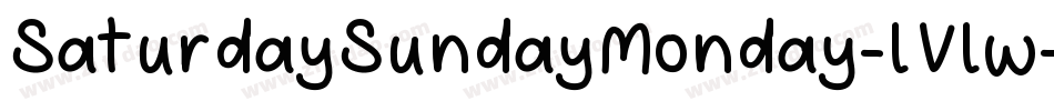 SaturdaySundayMonday-lVlw字体转换