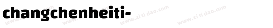 changchenheiti字体转换