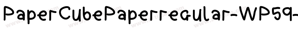 PaperCubePaperregular-WP59字体转换