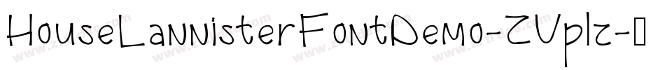 HouseLannisterFontDemo-ZVplz字体转换