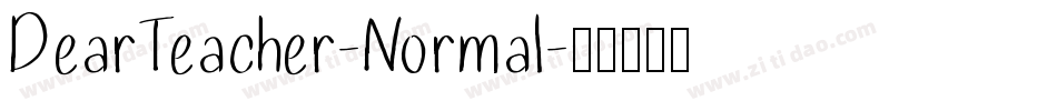 DearTeacher-Normal字体转换