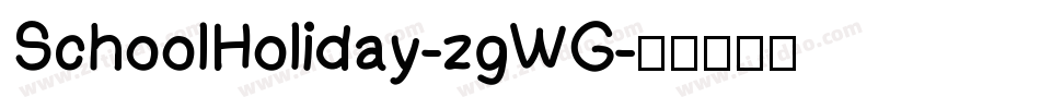 SchoolHoliday-zgWG字体转换